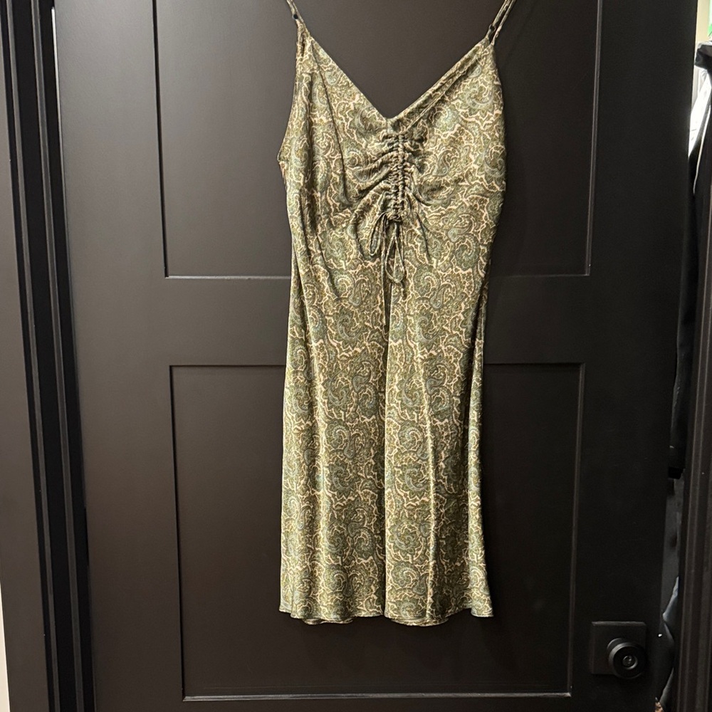 Zara Green Paisley Mini Dress